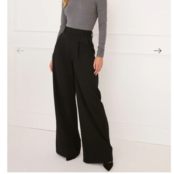 Anthropologie Pants - NWT Anthropologie linen wide leg black trousers